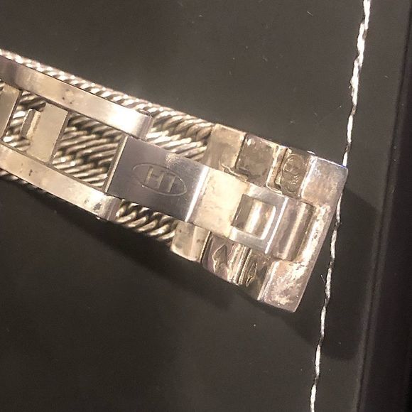 LOIS HILL Sterling Silver Watch Swiss Movement Woven Bracelet Band - Picture 11 of 13